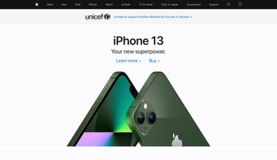 Screenshot of apple.com rendered by Gecko
