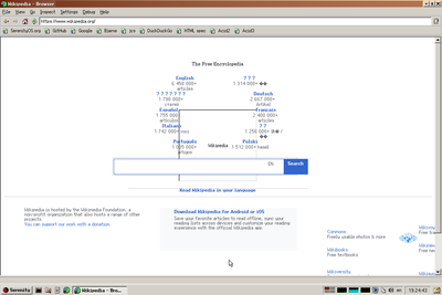 Screenshot of wikipedia.org rendered by LibWeb